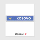 Nationale vlag van Kosovo Sticker (Vel)