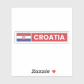Nationale vlag van Kroatië Sticker (Vel)