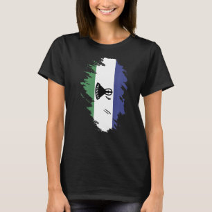 Nationale vlag van Lesotho souvenir voor mannen 2 T-shirt