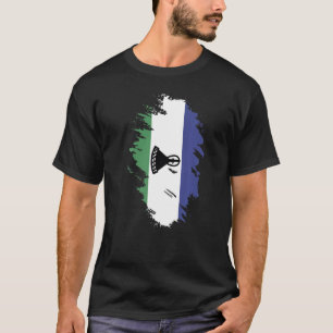 Nationale vlag van Lesotho souvenir voor mannen 2 T-shirt