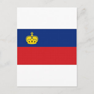 Nationale vlag van Liechtenstein Briefkaart