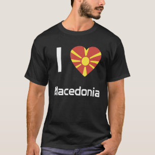 Nationale vlag van Macedonië souvenir voor mannen T-shirt