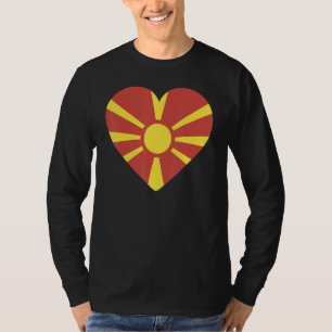 Nationale vlag van Macedonië souvenir voor mannen T-shirt