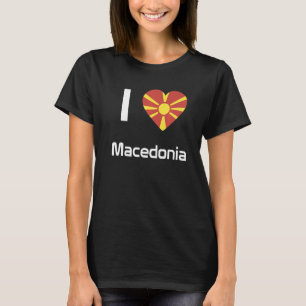 Nationale vlag van Macedonië souvenir voor mannen T-shirt