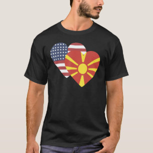 Nationale vlag van Macedonië souvenir voor mannen T-shirt