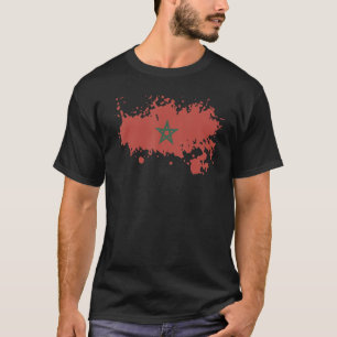 Nationale vlag van Marokko souvenir voor mannen T-shirt