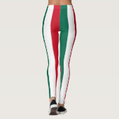 Nationale vlag van Mexico - kleuren - Verticale st Leggings (Achterkant)