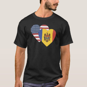Nationale vlag van Moldavië souvenir voor mannen v T-shirt