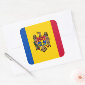 Nationale vlag van Moldavië Vierkante Sticker (Envelop)