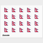 Nationale vlag van Nepal Ronde Sticker (Vel)
