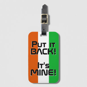 Nationale vlag van Niger Funny Patriotic Bagagelabel