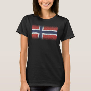 Nationale vlag van Noorwegen souvenir voor mannen T-shirt