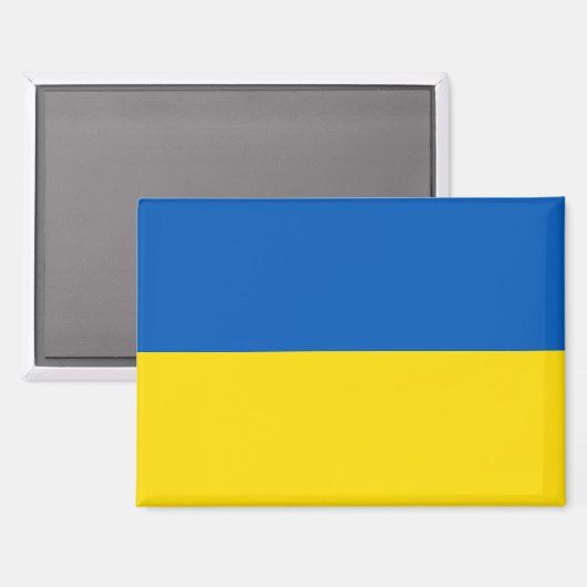 Nationale Vlag van Oekraïne Rectangle magneet (Voorkant / Achterkant)