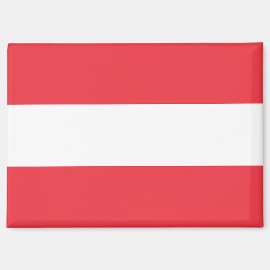 Nationale Vlag van Oostenrijk Rectangle magneet (Voorkant)