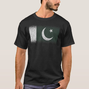 Nationale vlag van Pakistan souvenir voor mannen v T-shirt