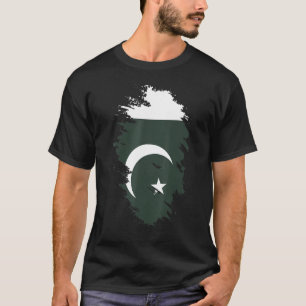 Nationale vlag van Pakistan souvenir voor mannen v T-shirt