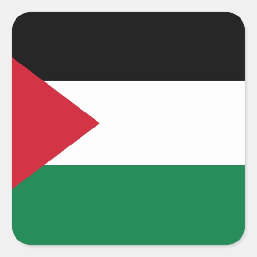 Nationale vlag van Palestina Vierkante Sticker (Voorkant)