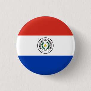 Nationale vlag van Paraguay Ronde Button 3,2 Cm