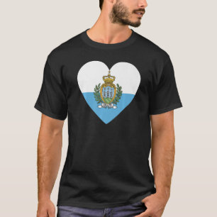 Nationale vlag van San Marino-souvenir voor mannen T-shirt