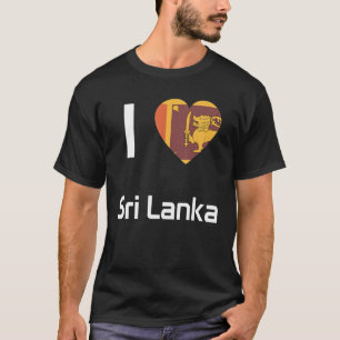 Nationale vlag van Sri Lanka souvenir voor mannen T-shirt