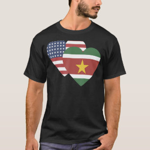 Nationale vlag van Surinaamsouvenir voor mannen 1 T-shirt
