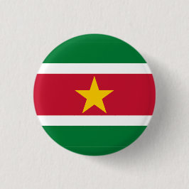 Nationale vlag van Suriname Ronde Button 3,2 Cm