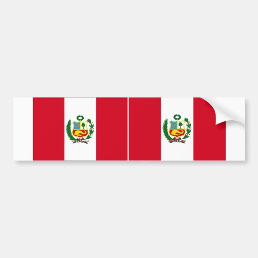 Nationale vlag van TWO Peru Bumpersticker (Voorkant)