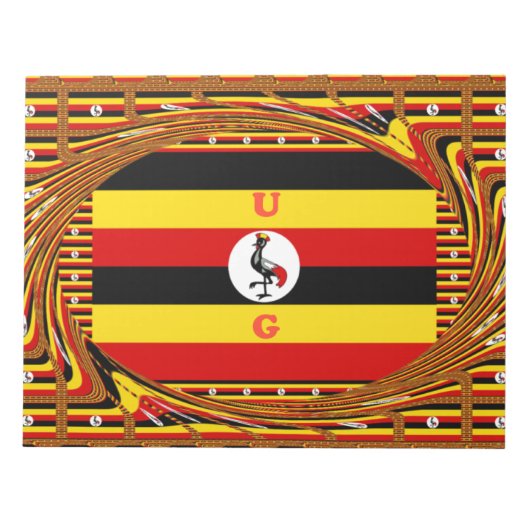 Nationale vlag van Uganda Notitieblok (Voorkant)