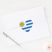 Nationale vlag van Uruguay Hart Sticker (Envelop)