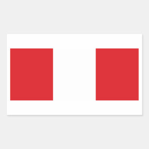 Nationale vlag van VIER Peru Rechthoekige Sticker