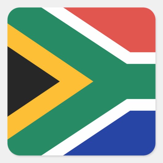 Nationale vlag van Zuid-Afrika - Authentieke versi Vierkante Sticker (Voorkant)