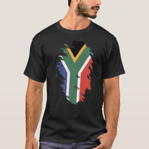 Nationale vlag van Zuid-Afrika souvenir voor manne T-shirt