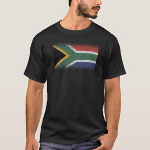 Nationale vlag van Zuid-Afrika souvenir voor manne T-shirt