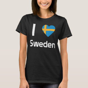 Nationale vlag van Zweden souvenir voor mannen T-shirt