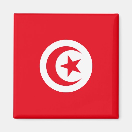 Nationale vlag voor Tunesië Magneet (Voorkant)