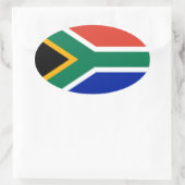 Nationale vlag Zuid-Afrika Ovale Sticker (Tas)