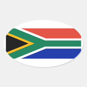Nationale vlag Zuid-Afrika Ovale Sticker