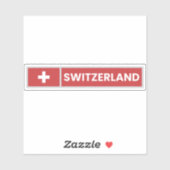 Nationale vlag Zwitserland Sticker (Vel)