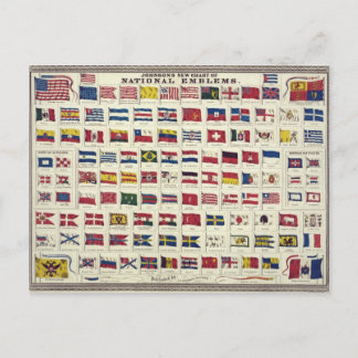 nationale vlaggen Grafiek 1863 Briefkaart