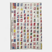  nationale vlaggen Grafiek 1863 Theedoek (Verticaal)