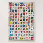  nationale vlaggen legpuzzel (Verticaal)