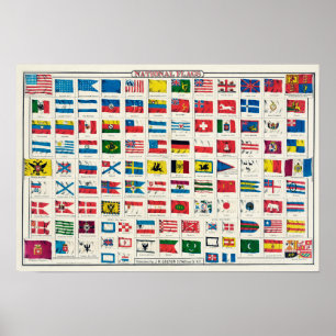  nationale vlaggen poster