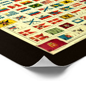  nationale vlaggen van de wereld poster (Hoek)