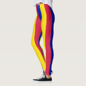 Nationale vlaggenkleuren van Andorra - Verticaal g Leggings (Links)