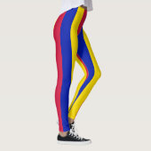 Nationale vlaggenkleuren van Andorra - Verticaal g Leggings (Rechts)