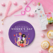 Nationale Vrouwendag Papieren Bordje (Feest)