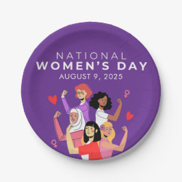 Nationale Vrouwendag Papieren Bordje