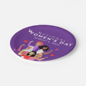 Nationale Vrouwendag Papieren Bordje (Gekanteld)