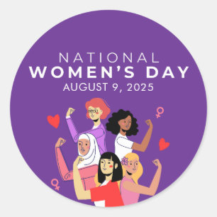 Nationale Vrouwendag Ronde Sticker