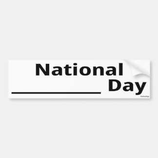 Nationale vulling op de blanco dag bumpersticker